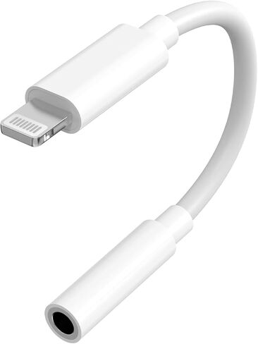 حزمة واحدة من محول سماعة الرأس Lightning إلى 3.5 مم لسماعات iPhone Aux محول جاك الصوت متوافق مع iPhone 14 13 12 11 Pro XR XS Max X 8 7 6s Plus ذكر Lightning إلى سلك مقبس أنثى 3.5 مم in Saudi Arabia