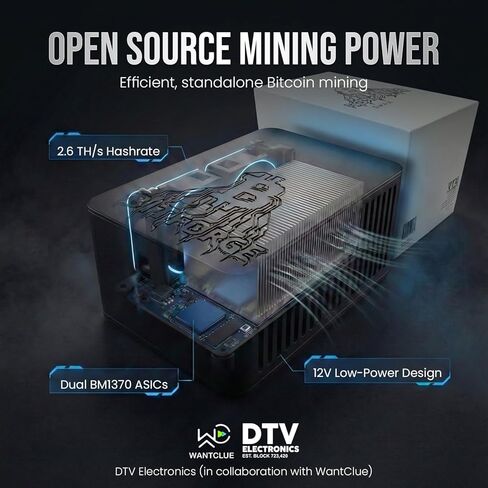 Bitforge Nano Open-Source Bitcoin Miner | Dual BM1370 ASIC, Up to 2.5TH, 12V | Compact Solo Miner Bitcoin Mining Machine in Saudi Arabia