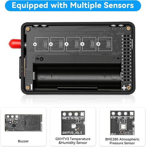 ESP32 LoRa V4 Expansion Kit, Including Touch Panel, Protective Housing, Expansion Board, Whip Antenna, L76K GNSS Module, Sensors, Buzzer Supports WiFi BLE 915MHz LoRa for Meshtastic LoRaWAN in Saudi Arabia