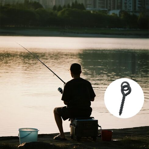 20PCS Metal Bait Screw with Loop Pop Up Fishing Hook Outdoor Accessories Fishing Tackle Hardware Tool in Saudi Arabia