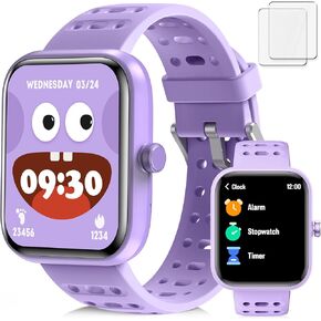Smart Watch for Kids, Kids Smart Watch with Sleep, Heart Rate Monitor & Fitness Tracker, Kid Watch with Puzzle Games, Sports Modes & DIY Dials, Kid's Gifts for Birthday, Children's Day, Reward-Blue in Saudi Arabia