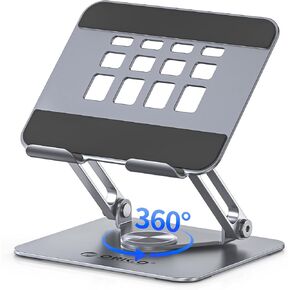 ORICO 360° Rotating Tablet Stand for iPad up to 12.9 Inch, Foldable Tablet Stand for Desk, Aluminum Alloy, Compatible with iPad Pro/Air/Mini, Kindle, Galaxy Tab, Fire, iPhone, Switch - FB2, Silver in Kuwait