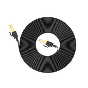 كابل إيثرنت CAT 8 بسرعة 40 جيجابت في الثانية 2000 ميجاهرتز CAT8 RJ45 شبكة LAN سلك مسطح 100 قدم لجهاز التوجيه المودم (15 مترًا) in Kuwait