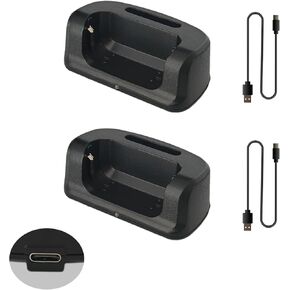 2 Pack KD-C1 Two Way Radio Charger Dock USB-C Charging for T20 Walkie Talkie RT22S Charger Desktop with 1 Pair Type-C Cable in Saudi Arabia