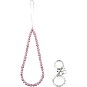 Phone Charms Beaded Phone Wrist Strap Cellphone Wristlet Lanyard Hands Free for Keychain Hanging Accessories in Saudi Arabia