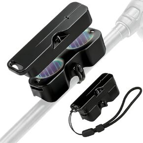 Magnetic Fly Fishing Rod Holder, Hands-Free Quick Dock Rod Keeper, Aluminum Body Corrosion‑Resistant, Strong Magnet Chest-Mount Rod Rest for Lure Change, Tying Knots & Landing Fish Black in Saudi Arabia