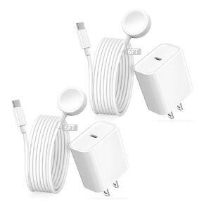 Fast Charger for Apple Watch Charger, USB C i-Watch Charger Plug with Long 6.6FT iWatch Portable Wireless Fast Charging Cable Cord Compatible with Series Ultra/SE/11/10/9/8/7/SE/6/5/4/3/2/1 2Pack in Saudi Arabia