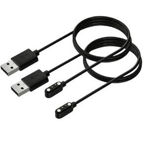 كابل شاحن USB مغناطيسي مكون من 2 دبوس 2.84 ملم للساعات، سلك شحن بديل متوافق مع نماذج Letsfit وYAMAY وWillful وUMIDIGI وFitpolo وBlackview، بطول 2 قدم in Kuwait