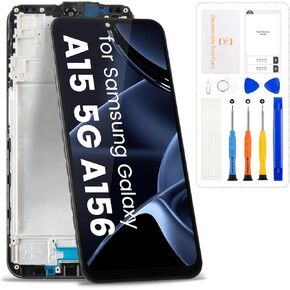 for Samsung Galaxy A15 5G Screen Replacement for Samsung A15 5G LCD Screen SM-A156W SM-A156U SM-A156P Display Digitizer Touch Assembly Repair Parts with Tools,Black with Frame in Kuwait