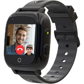 ساعة ذكية للأطفال 4G للأولاد مع جهاز تعقب GPS للهاتف/مكالمة فيديو ومنبه SOS وكاميرا عداد الخطى وساعة توقيت وساعة توقيت ومصباح يدوي وساعة GPS للأطفال من سن 5 إلى 12 عامًا in Kuwait