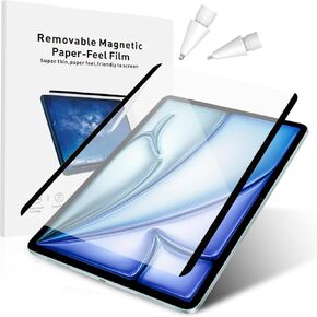 واقي شاشة مغناطيسي بملمس الورق لجهاز iPad Air 11 بوصة M2/M3/M4 (2024-2026) وiPad 10.9 بوصة الجيل العاشر (2022-2025)، لمسة نهائية غير لامعة، اكتب مثل الورق، قابل لإعادة الاستخدام، يتضمن رأسين إضافيين للقلم الرصاص in Kuwait