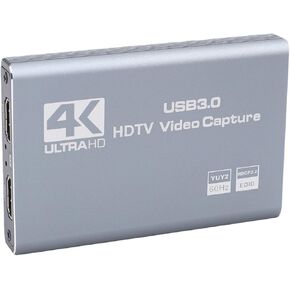 4K HDMI Capture Card USB 3.0, 1080P 60Hz Video Capture Card with 3.5mm Mic Input, Low Latency Recording for Gaming & Streaming in Kuwait