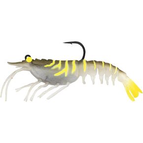 Nomad Design Live Ops Tideline Shrimp 4.25" طُعم ناعم مُجهز مسبقًا، 1/2 أونصة جمبري مرجح مع خطاف BKK، مفاعل للأشعة فوق البنفسجية مع رائحة تتبع، (عبوتان)، للسنوك والسمك الأحمر in Kuwait