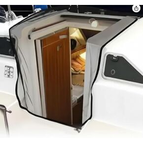 36" x 72" Marine Mosquito Net for Boat Companionway with Weighted Band Waterproof Insect Screen by Quick Install Over Hatch Fits Sailboats Motorboats in Kuwait