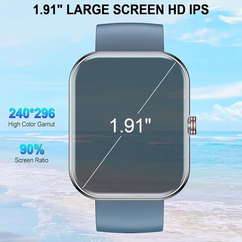 Smart Watch with Answer/Make Calls, 1.85-inch Clear Screen Smartwatch for Men Women, Fitness Tracker with 110+ Exercise Modes/Heart Rate/Sleep Monitor, IP68 Waterproof Watches for iOS Android (Blue) in Saudi Arabia