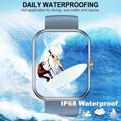 Smart Watch with Answer/Make Calls, 1.85-inch Clear Screen Smartwatch for Men Women, Fitness Tracker with 110+ Exercise Modes/Heart Rate/Sleep Monitor, IP68 Waterproof Watches for iOS Android (Blue) in Saudi Arabia