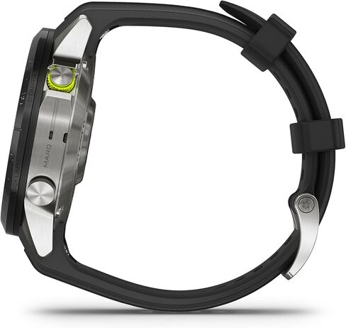 Garmin MARQ Athlete (Gen 2) Smartwatch, Grade-5 Titanium Case, Sapphire Lens, AMOLED Display, Elite Performance Metrics, Black Silicone Strap, 010-02648-40 (Renewed) in Saudi Arabia