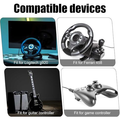 كابل USB قابل للفصل، استبدال سلك USB قابل للفصل لـ Logitech G920 G923 G27 G29 Driving Force Thrustmaster Ferrari 458 Spider Racing Wheel Cord in Saudi Arabia