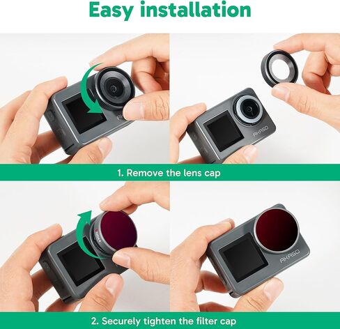 AKASO Brave 7 Action Camera Filter Sets, 4er Pack ND8 ND16 ND32 ND64 in Saudi Arabia