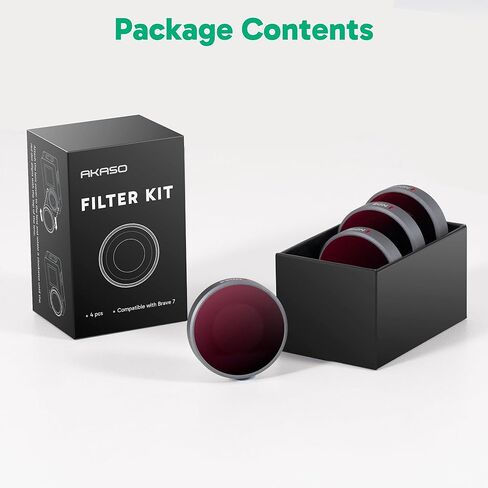 AKASO Brave 7 Action Camera Filter Sets, 4er Pack ND8 ND16 ND32 ND64 in Saudi Arabia
