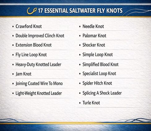 Fly Fishing Knot Tying Chart #8 (Saltwater Series #2) - Waterproof Quick Reference Guide to 18 Essential Fly Knots - Double-Sided & Easy to Read - Great Gift for Beginners | Fishermen's Knots in Saudi Arabia