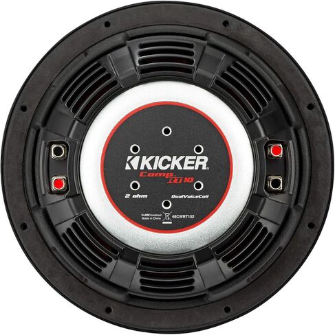 KICKER CompRT 10"(25cm) Subwoofer, DVC, 2-ohm, RoHS Compliant (Renewed) in Saudi Arabia