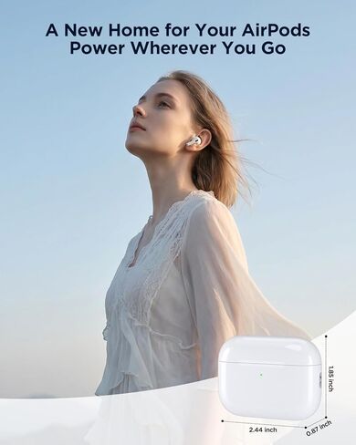 Replacement Charging Case for AirPods Pro 3 – Compatible with AirPods Pro 3rd Generation, Easy Pairing Button, 660mAh Battery, Type-C & Wireless Charging (White, Case Only) in Saudi Arabia