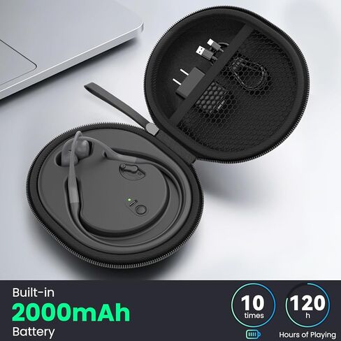 حافظة شحن متوافقة مع سماعات الرأس Shokz، محطة شحن سريعة لاسلكية FEFAIA 3 في 1 مدمجة بقدرة 2000 مللي أمبير في الساعة، كابل شحن سلكي لقاعدة الشحن المغناطيسي لـ Aftershokz Aeropex AS800/S803 in Kuwait