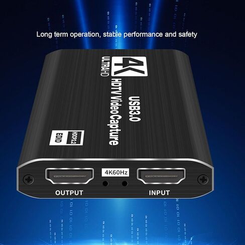 بطاقة التقاط فيديو Tangxi 4K للبث، بطاقة التقاط HDMI إلى USB 3.0، تعمل مع الكاميرا، وحدة تحكم الألعاب، الكمبيوتر الشخصي، OBS in Saudi Arabia