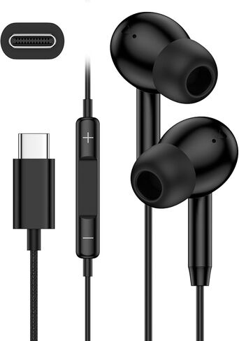 سماعات أذن iPhone 17e 17 سلكية USB C لأجهزة iPhone 17 Pro Max 17pro 16e 16 15 Plus Air Pods، سماعات أذن Apple USBc بخاصية إلغاء الضوضاء، سماعات أذن USB-C مع ميكروفون، سماعات أذن من النوع C، أجهزة iPod سلكية in Saudi Arabia