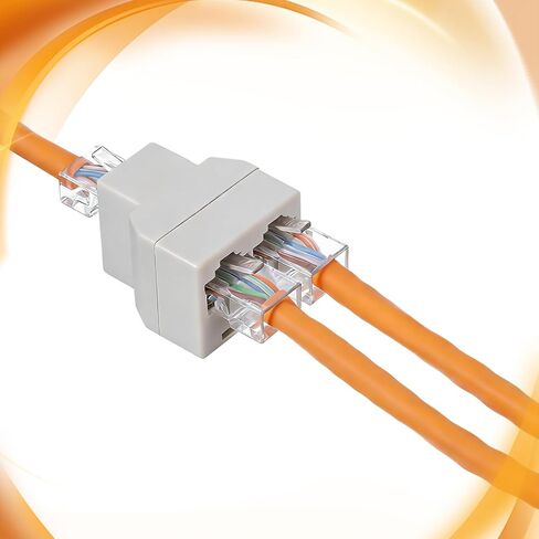 4 Pack Rj45 Splitter Cat 6 Splitter Ethernet Cable Splitters 1 to 2 Coupler Double Socket Hub Interface Contact Modular Plug Network Inline Cat5 Cat5e Cat6 Cables Hub for Pc Laptop Security Camera in Saudi Arabia