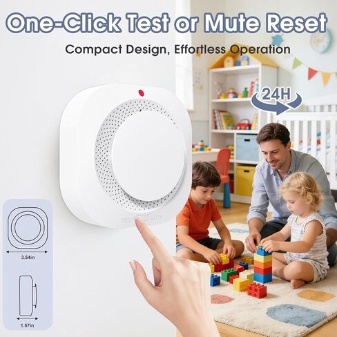 Smoke Detector, Battery Operated Smoke Alarm with Photoelectric Technology, Fire Alarms Smoke Detectors with LED Indicator and Test Button(4 Pack) in Saudi Arabia
