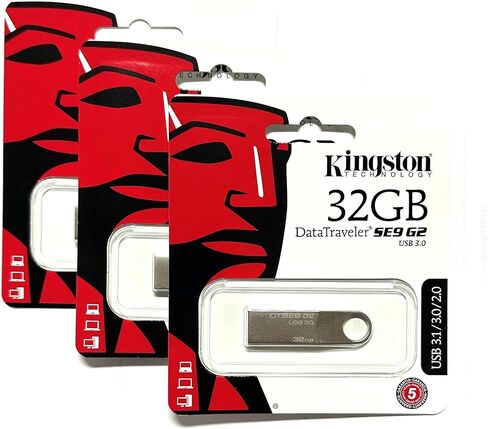 Kingston Kit 3 Metal USB Memory Sticks Digital DataTraveler SE9 32GB USB 2.0 Flash Drive in Saudi Arabia