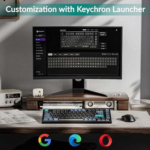 Keychron B31 Wireless Silent Keyboard, 75% Layout Quiet Typing Custom Programmable, 2.4 GHz/Bluetooth/Wired Ergonomic Support Compatible for Mac Windows Linux - Deep Black in Saudi Arabia
