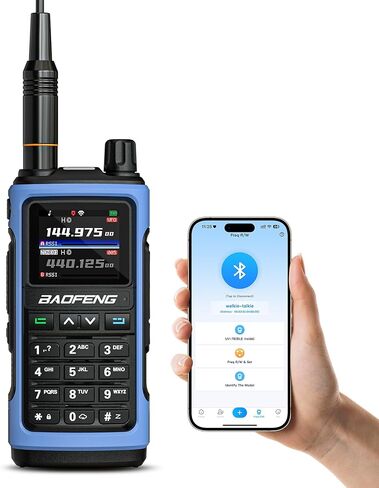 BAOFENG UV-7B Handheld Ham Radio, Chirp & Wireless APP Programmable, UV FM Aviation NOAA Receiver, 1000 CHs 10 Zones, USB-C Port, Channel Copy, SOS Strobe, with Speaker Mic & Extra High Gain ANT in Saudi Arabia