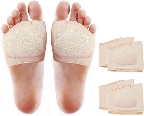 Metatarsal Pads for Men and Women - 2 Pairs Gel Pads with Fabric Sleeves for Ball of Foot Pain Relief, Morton's Neuroma, Metatarsalgia, Sesamoiditis Support in Saudi Arabia