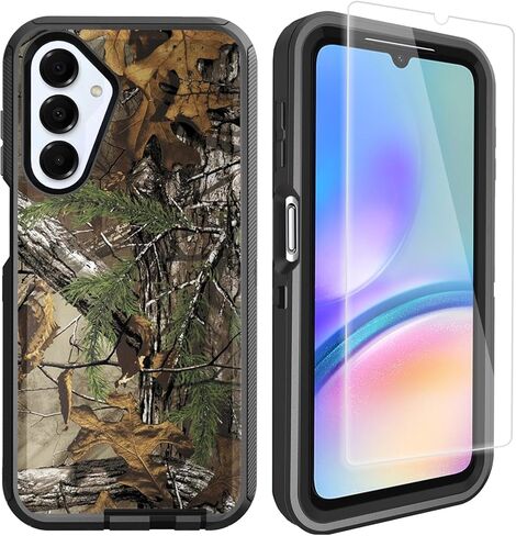 Compatible for Samsung Galaxy A16 Case with Screen Protector Cute Black Floral Black Wild Flowers Florals Shockproof Heavy Duty Protective Case for Samsung Galaxy A16 5G/4G Girls Women in Saudi Arabia