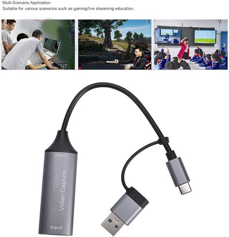 VBESTLIFE Video Capture Card, 1080P 60Hz Output 4K 30Hz Input HDMI to USB C 2.0 with Plug & Play UVC, for Streaming Gaming Camera in Saudi Arabia