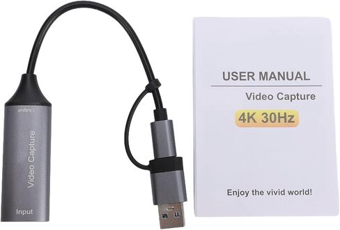 VBESTLIFE Video Capture Card, 1080P 60Hz Output 4K 30Hz Input HDMI to USB C 2.0 with Plug & Play UVC, for Streaming Gaming Camera in Saudi Arabia