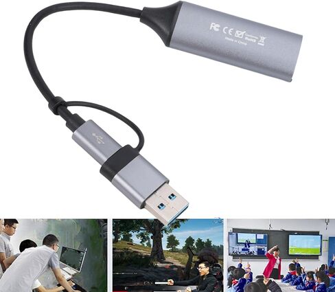 VBESTLIFE Video Capture Card, USB3.0 HDMI to Type C with 4K 30Hz Input 1080P 60Hz Output Plug and Play UVC Compact for Gaming Streaming Camera in Saudi Arabia