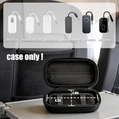 COMECASE Bluetooth Transmitter Case for AirFly SE/Pro2/Pro/Duo, for Avantree Relay, for 1Mii, Bluetooth Receiver Pouch with Deep Pocket for AirPods & Adapter, Gym/Airplane Travel Essentials (Box Only) in Saudi Arabia