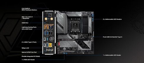 ASRock X870E Taichi Lite Motherboard & Challenger 360 Digital AIO Cooler Bundle | Flagship AM5 Platform with 3" Digital Display in Saudi Arabia