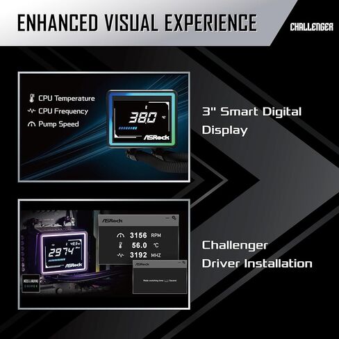 ASRock X870E Taichi Lite Motherboard & Challenger 360 Digital AIO Cooler Bundle | Flagship AM5 Platform with 3" Digital Display in Saudi Arabia