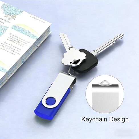 Bulk Swivel USB Flash Drive 1GB 20 pack Storage Capacity with Lanyard USB 2.0 High Speed Data Transfer, Portable Thumb Drive (Blue) (1, GB) in Saudi Arabia