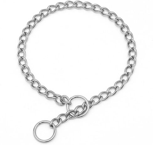 Silver Dog Choker Collar,SUS304 Stainless Steel Metal Slip Link Martingale Dog Collars Chain Training Heavy Duty Dogs Choke Collars Puppy Collars for XXS XS Small Medium Large Big Breed Pet,S in Saudi Arabia
