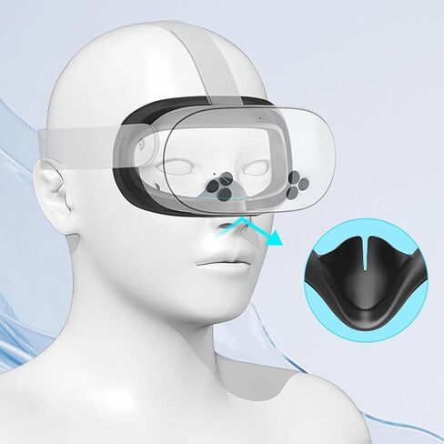 وسادة غطاء لواجهة الوجه من السيليكون متوافقة مع ملحقات Meta Quest 3S، وسادة أنف بديلة مضادة للتسرب من قناع الوجه من السيليكون Quest 3S in Saudi Arabia