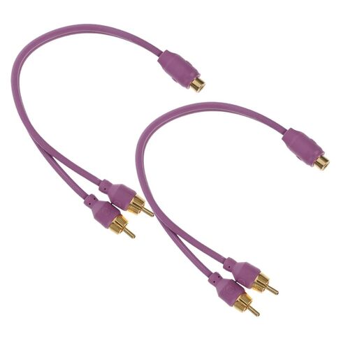 CALLARON Car Audio RCA Splitter Cable 2pcs Dual Male to Female Audio Adapter for Amplifier and Subwoofer Wiring Kit Compatible in Saudi Arabia