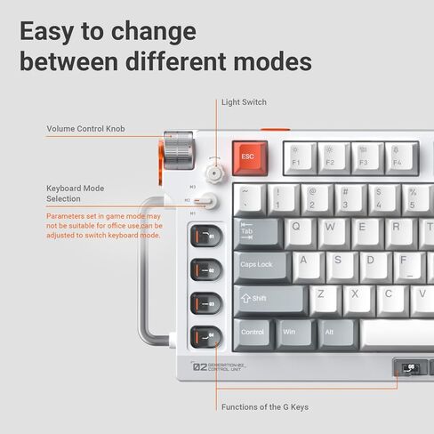 nuphy Field75 HE V2 Magnetic Keyboard, 83 Keys 75% Layout Wired Gaming Keyboards,One Knob Volume Control,Hall Effect Keyboard, Adjustable Actuation, 8000 Hz Polling Rate,Rapid Trigger,Magnetic Silver in Kuwait