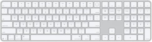 Apple Magic Keyboard with Touch ID and Numeric Keypad for Mac Models with Apple Silicon - US English - White Keys - USB–C​​​​​​​ (Renewed) in Saudi Arabia