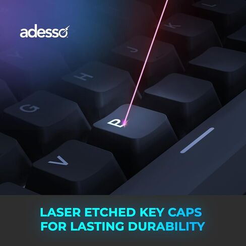 Adesso EasyTouch 1200 Wired/Wireless/Bluetooth Multi-OS Illuminated Mechanical VIA Mini Keyboard with Copilot Ai Hotkey in Saudi Arabia